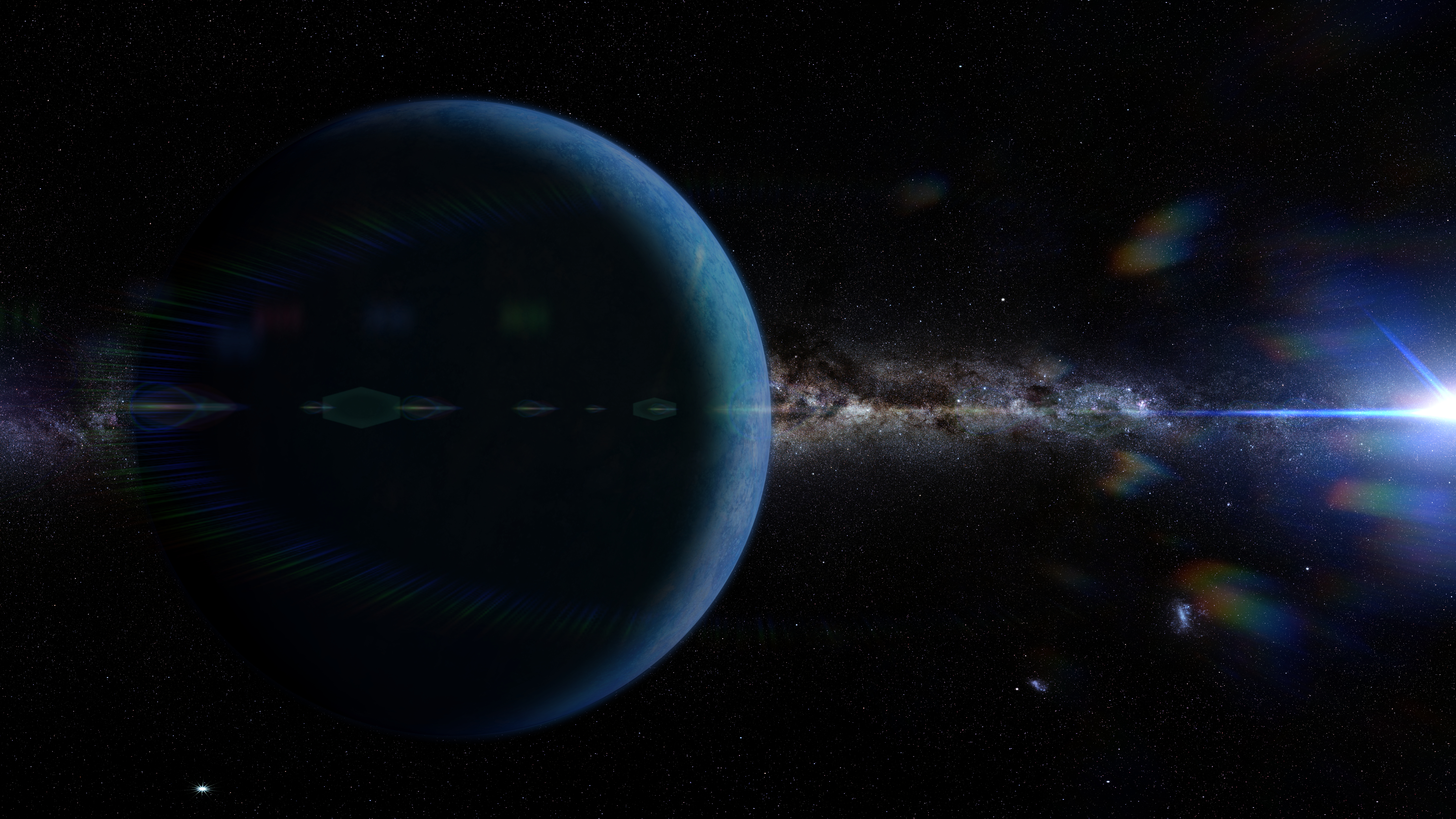 An illustration of the hypothetical Planet Nine in the solar system.