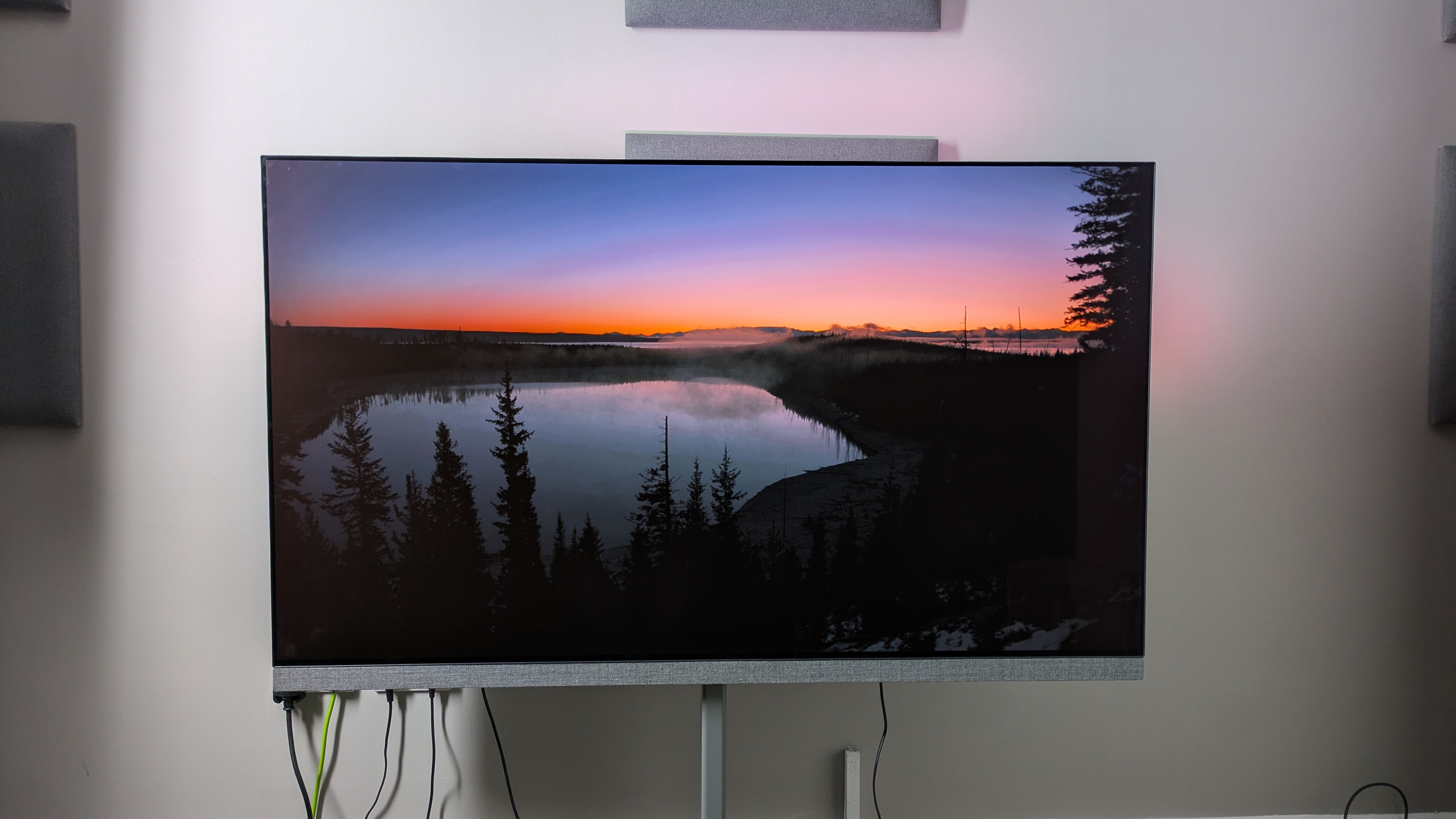 Philips OLED+959 with sunset on screen 