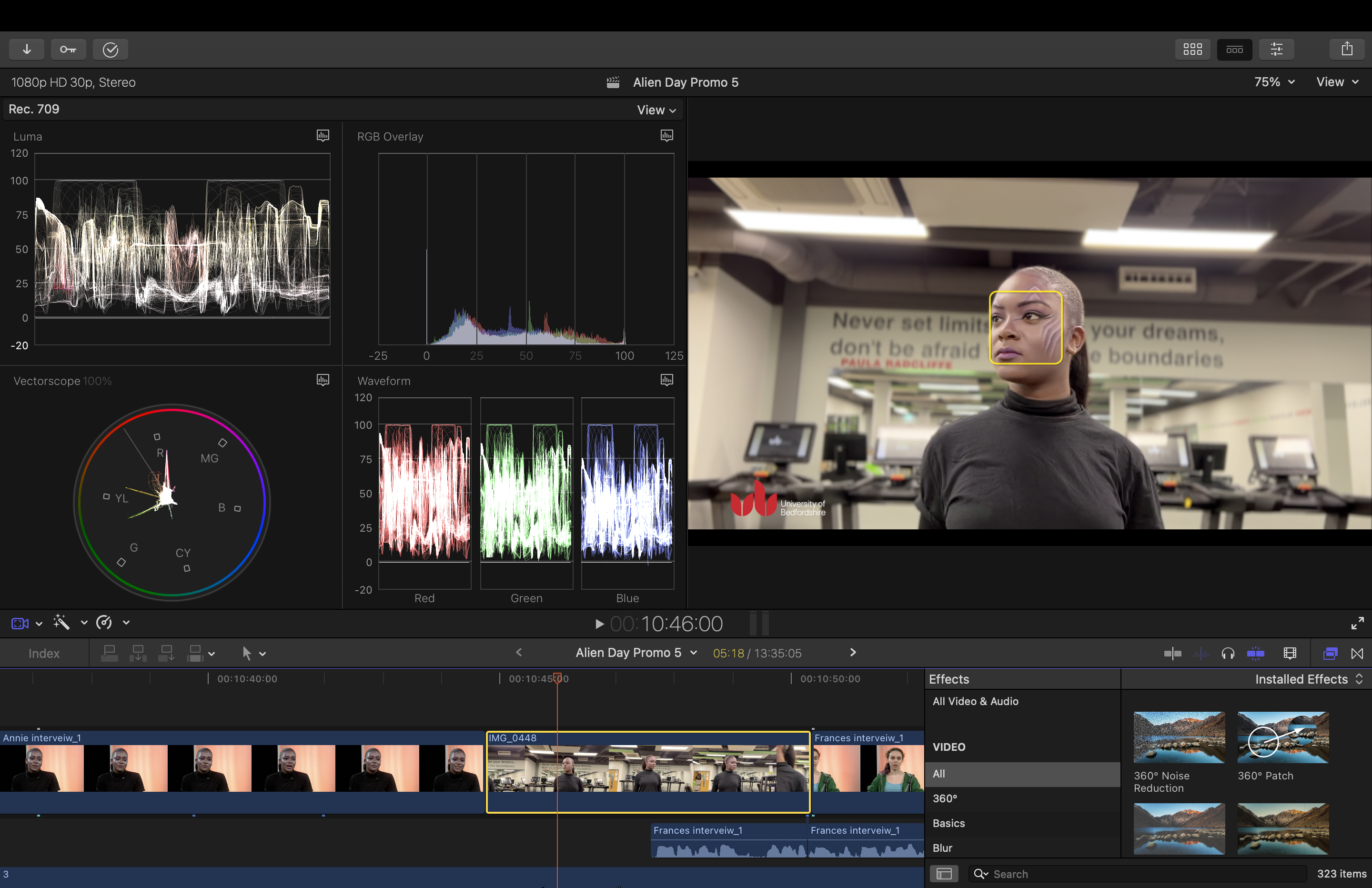 Apple Final Cut Pro screenshots