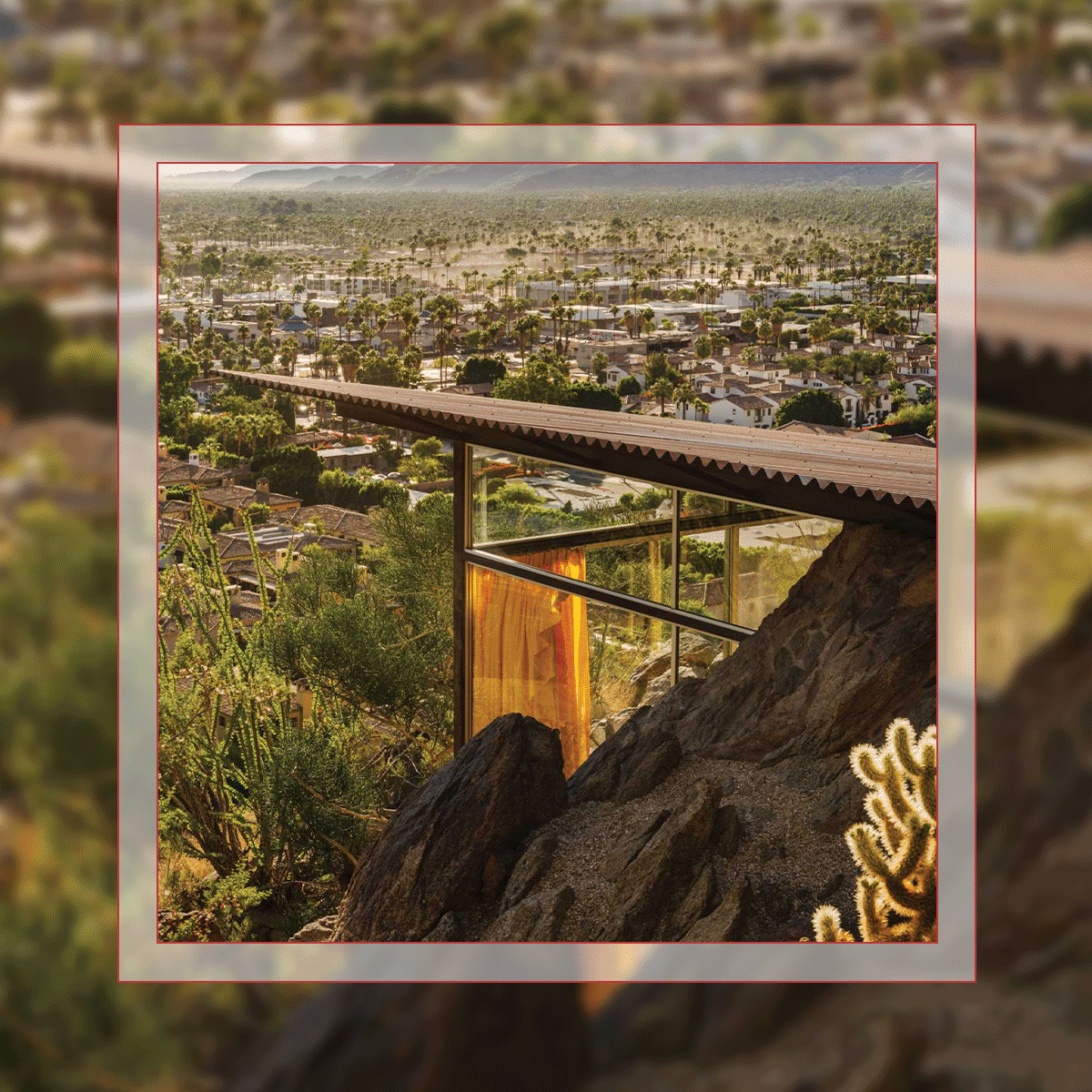 a collage of photos of Palm Springs sights