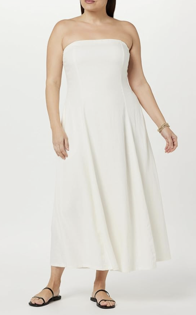 The Drop, The Drop Women's Carlota Strapless Linen Maxi Dress