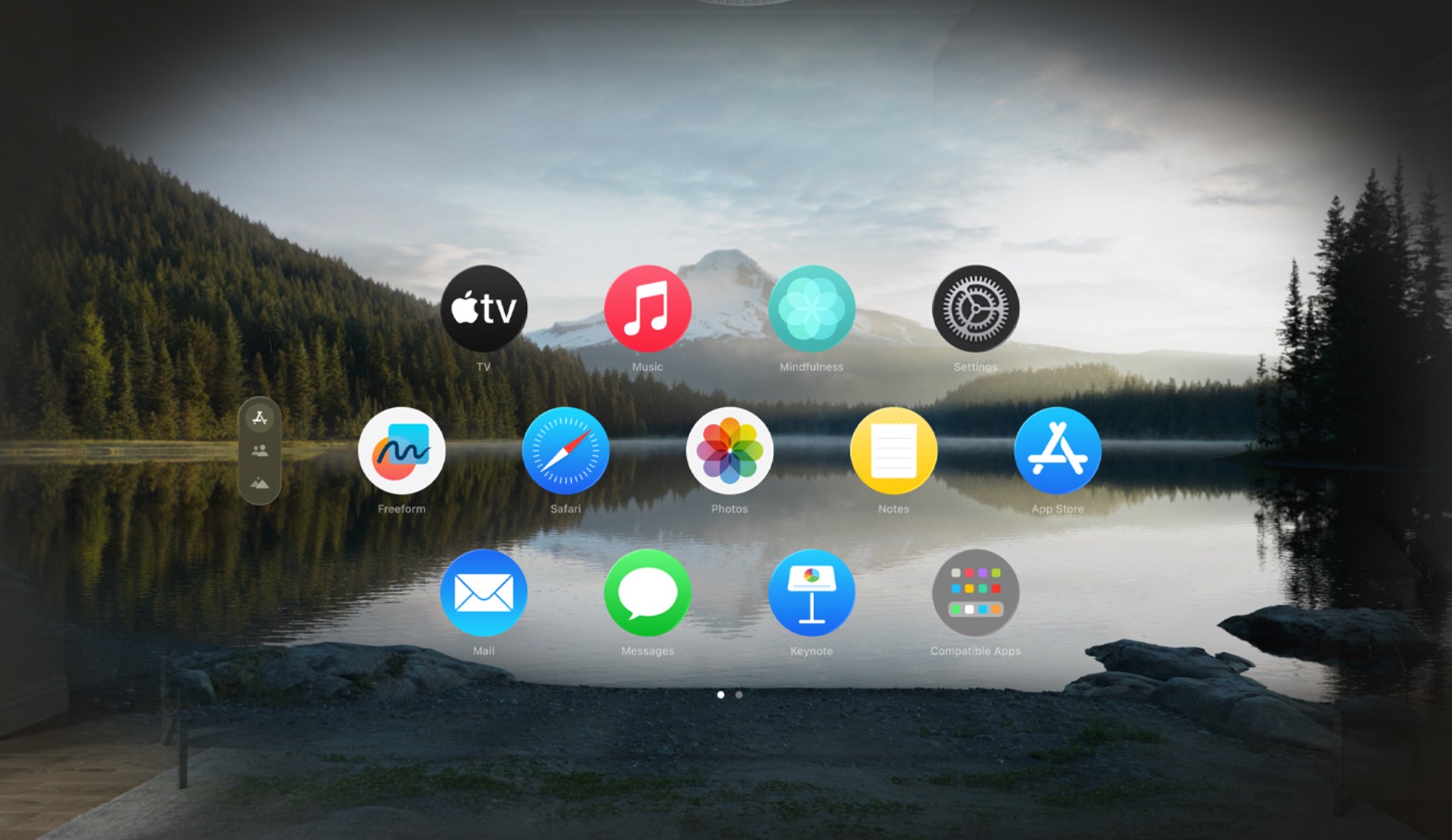 Apple Vision Pro VisionOS interface
