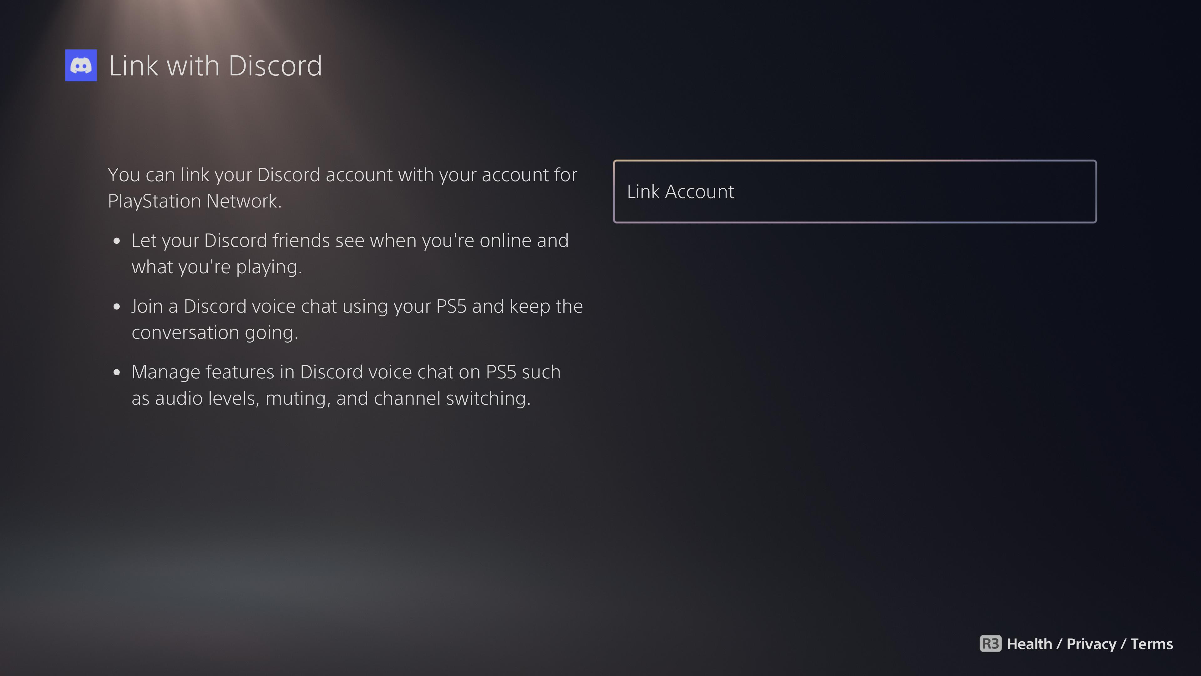 Discord on PlayStation
