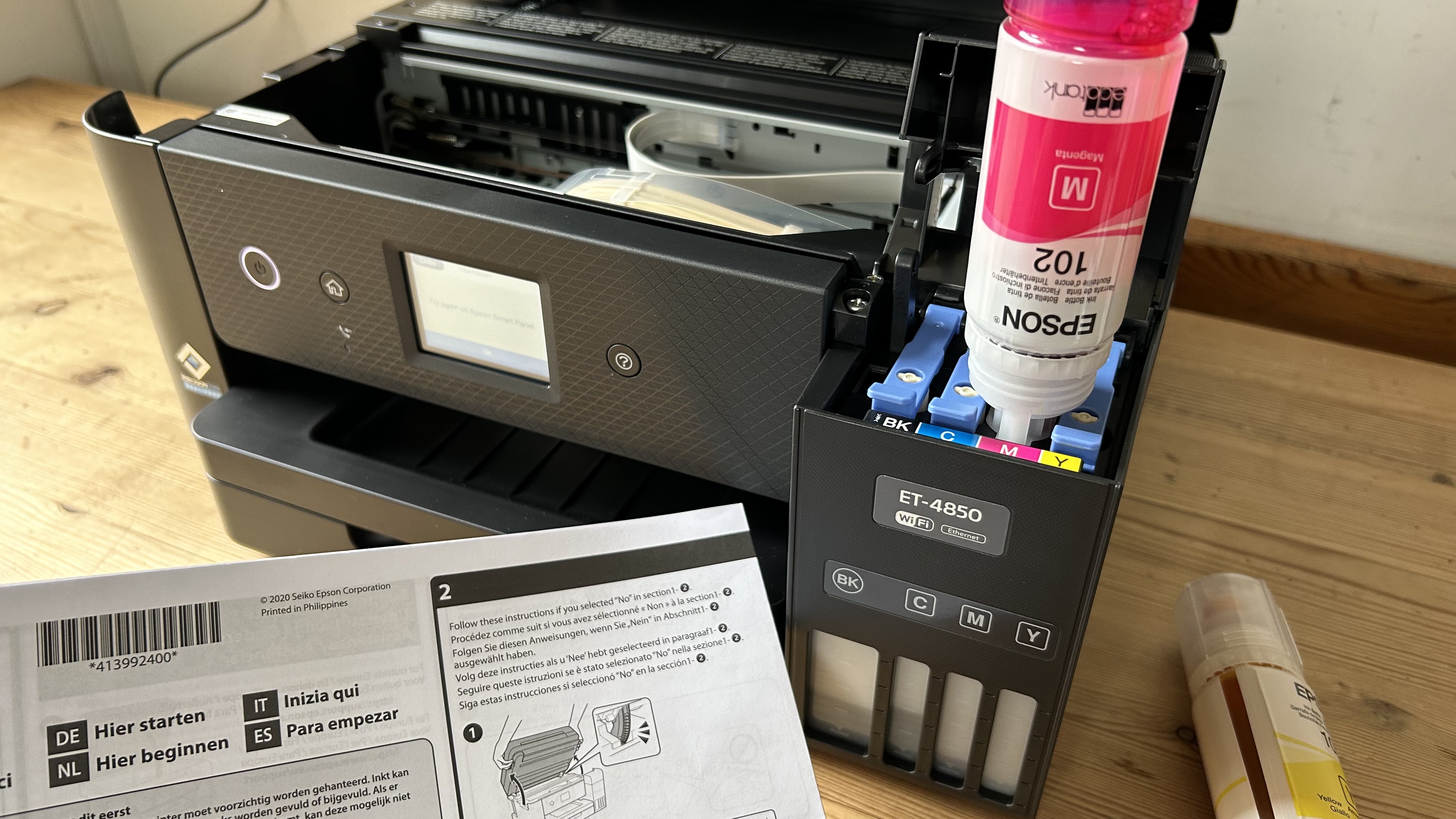 Epson EcoTank ET-4850 during our tests