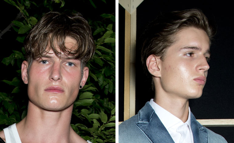 Sweat drenched faces and slicked back hair