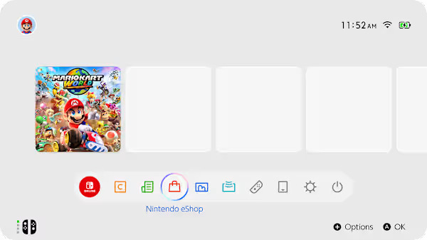 The Nintendo Switch 2 UI.