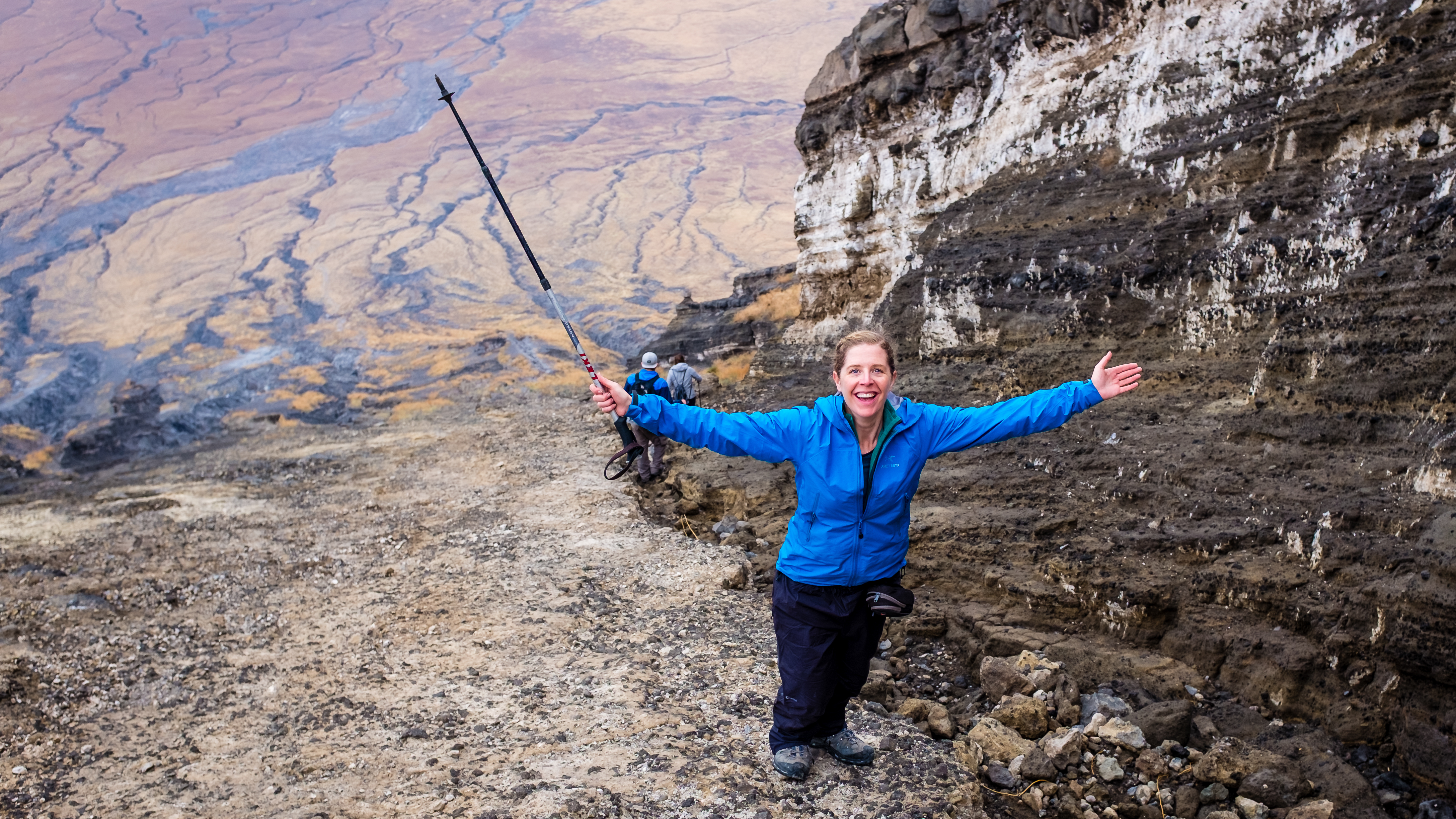Climbing the Ol Doinyo Lengai volcanon in Tanzania