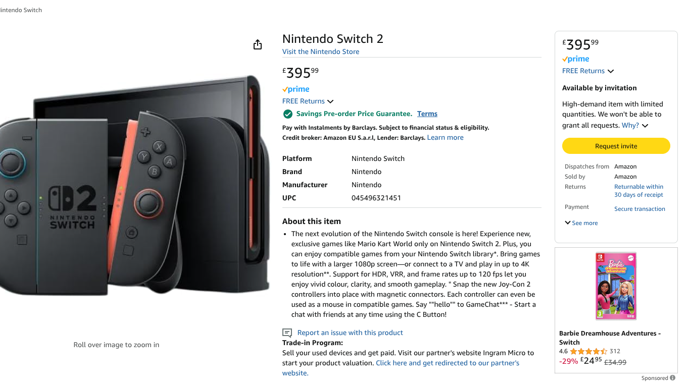 Nintendo Switch 2 register for invite.