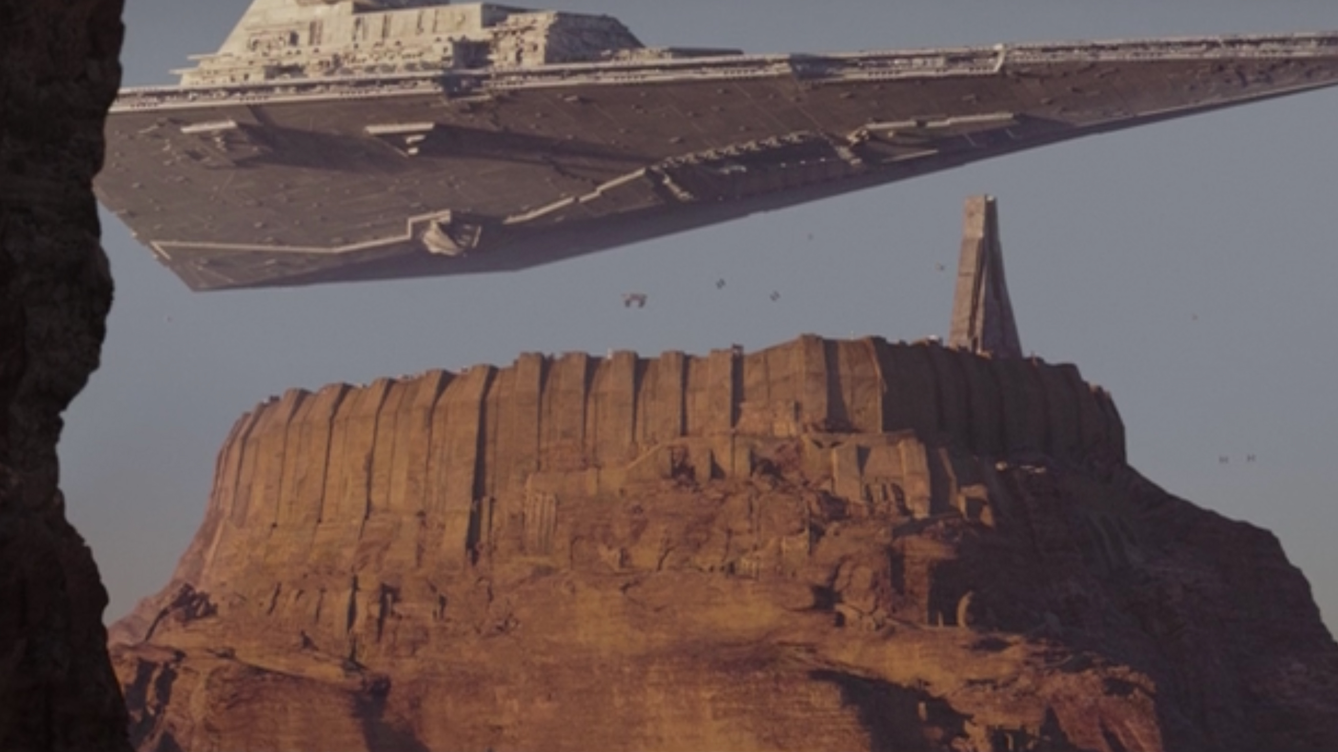 Star Destroyer over Jedha City.