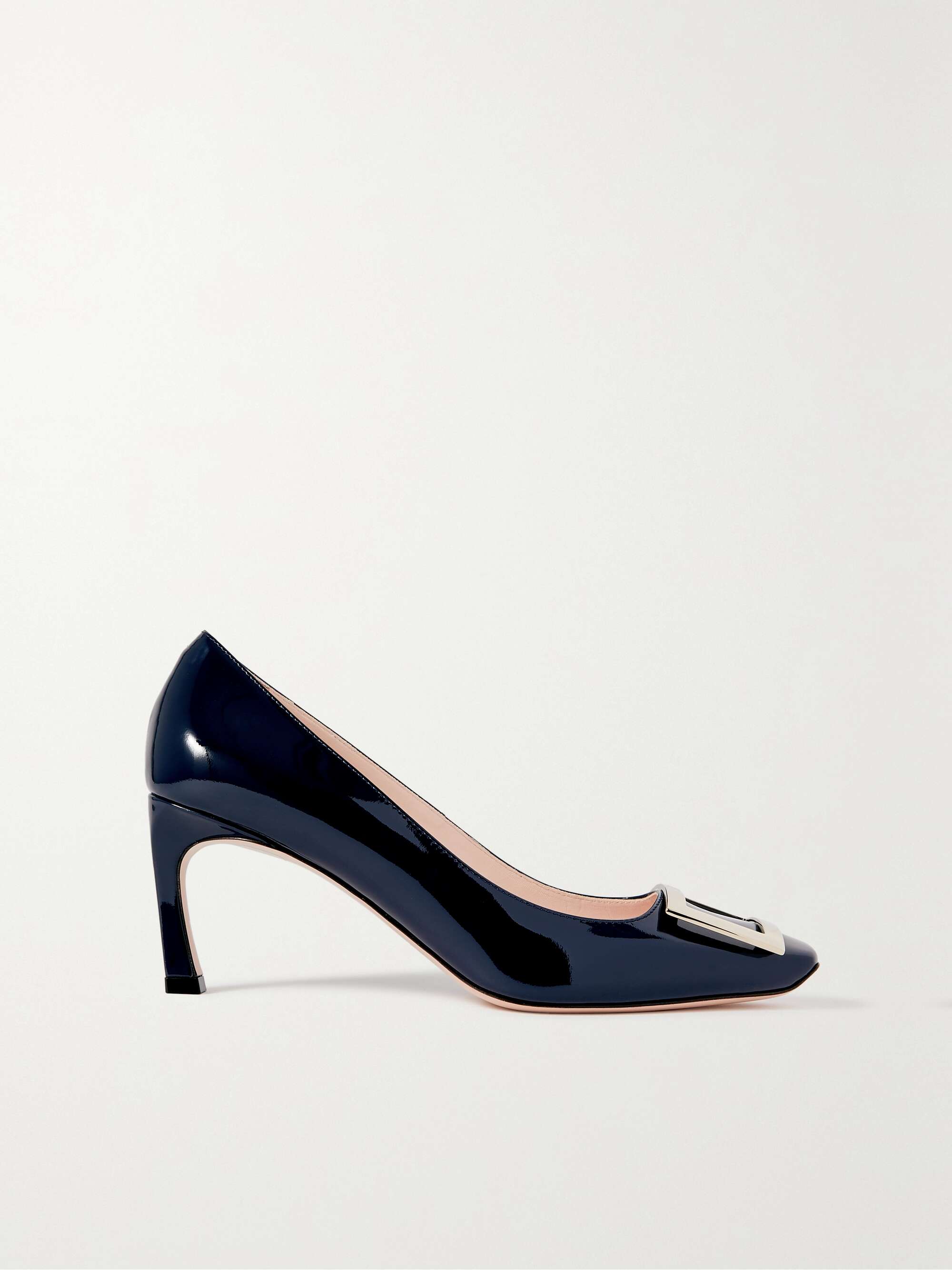 Belle Vivier Trompette 70 Buckled Patent-Leather Pumps