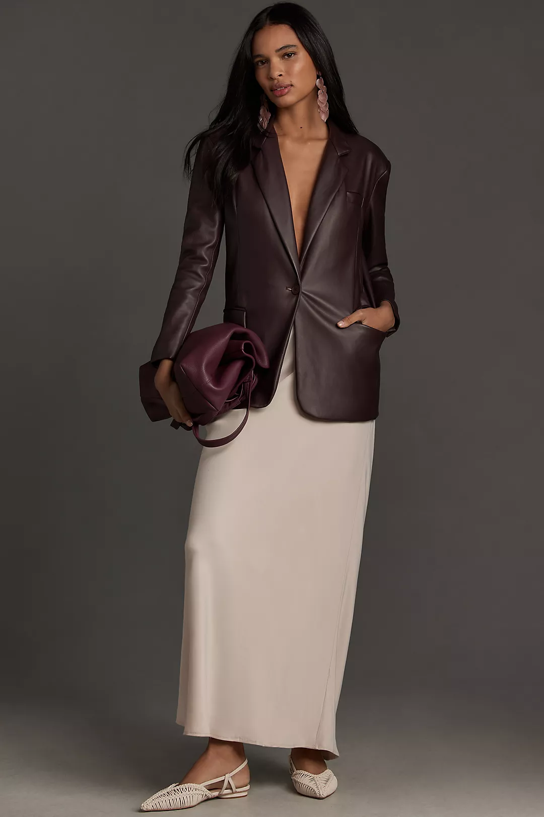By Anthropologie, The Tilda Maxi Slip Skirt