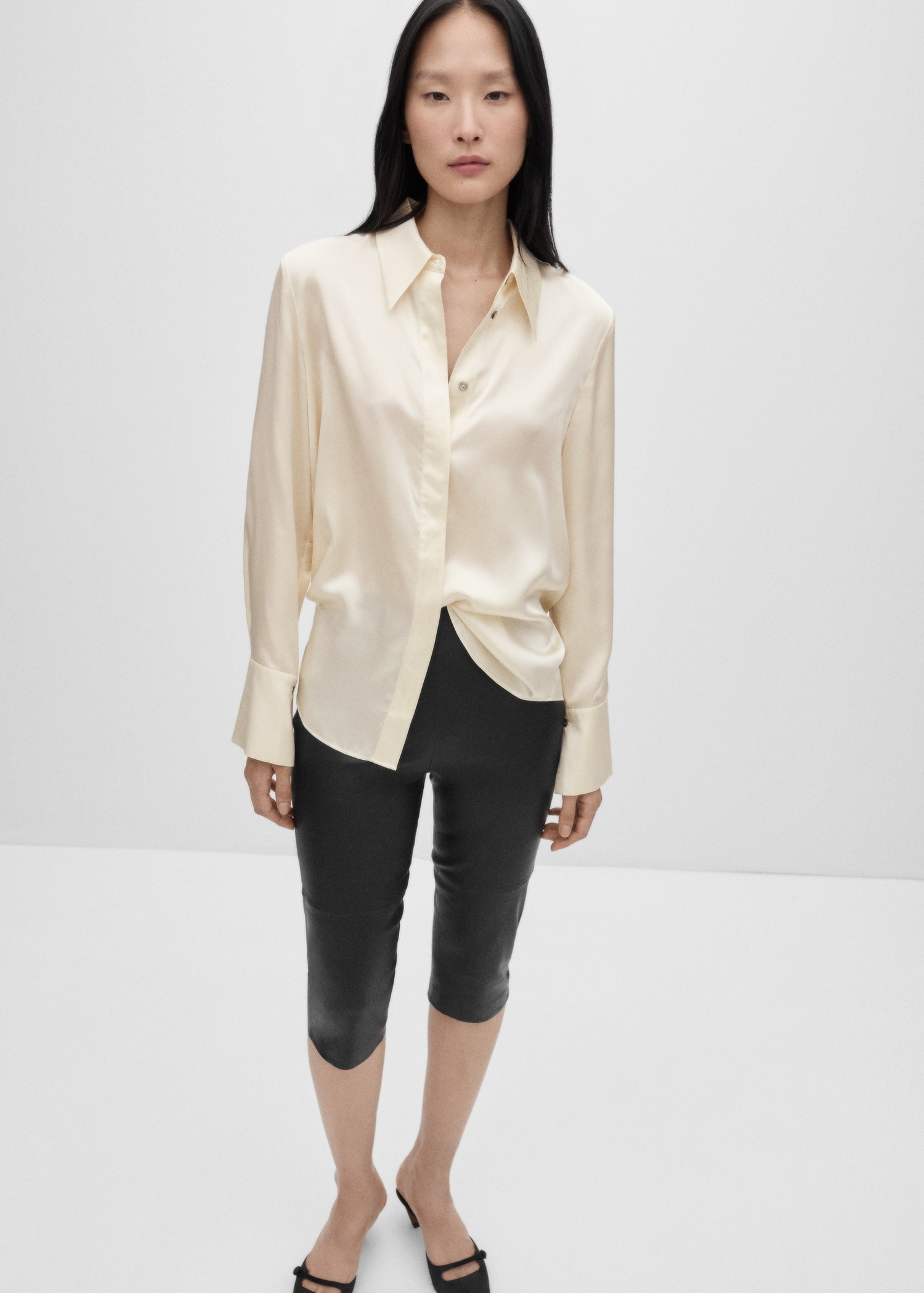 100% Silk Satin Shirt