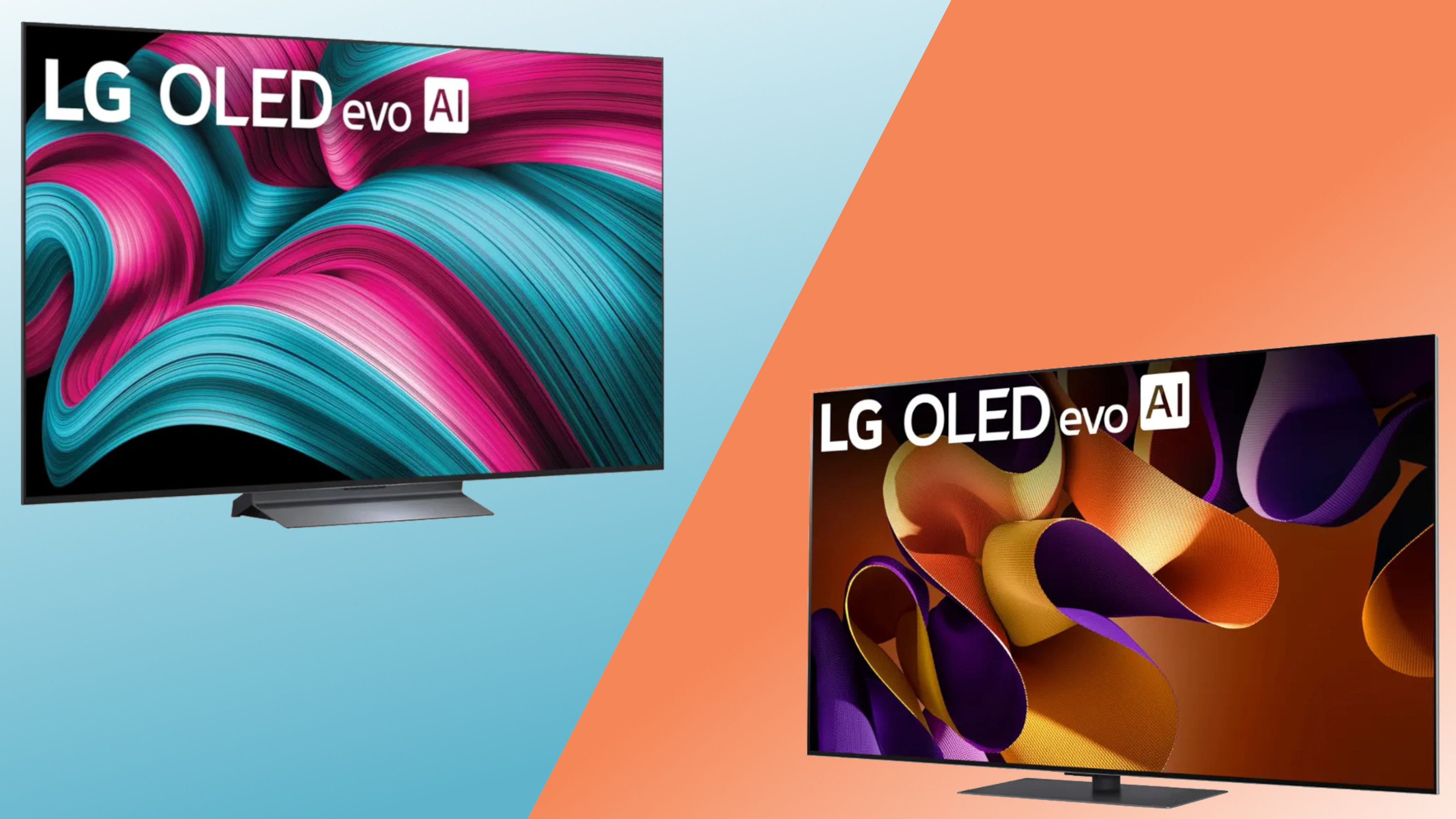 The LG C5 (left) alongside the LG G4 (right)
