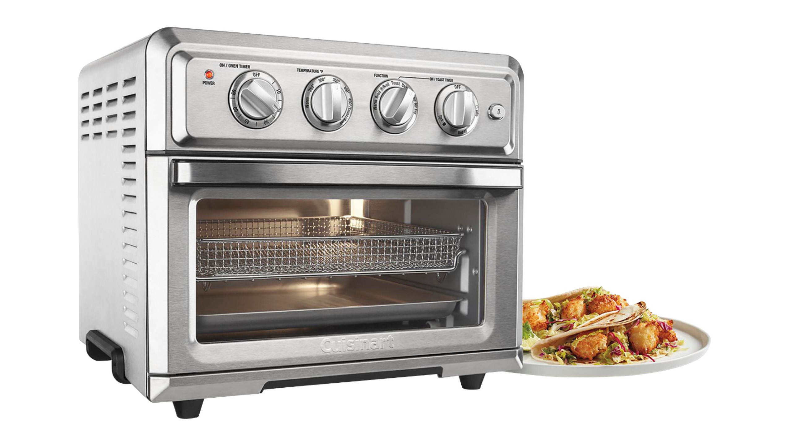 Cuisinart TOA-60 Air Fryer Mini Oven valkoista taustaa vasten
