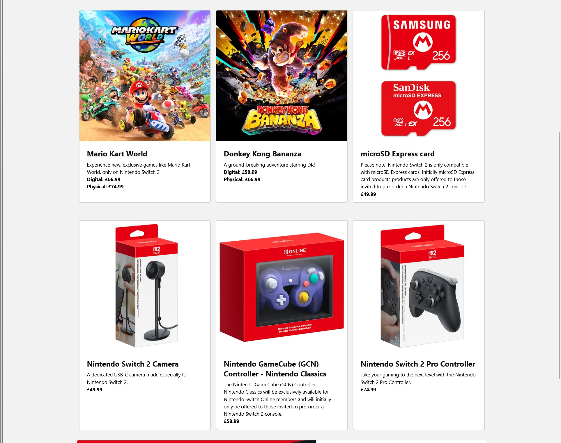 Nintendo Switch website