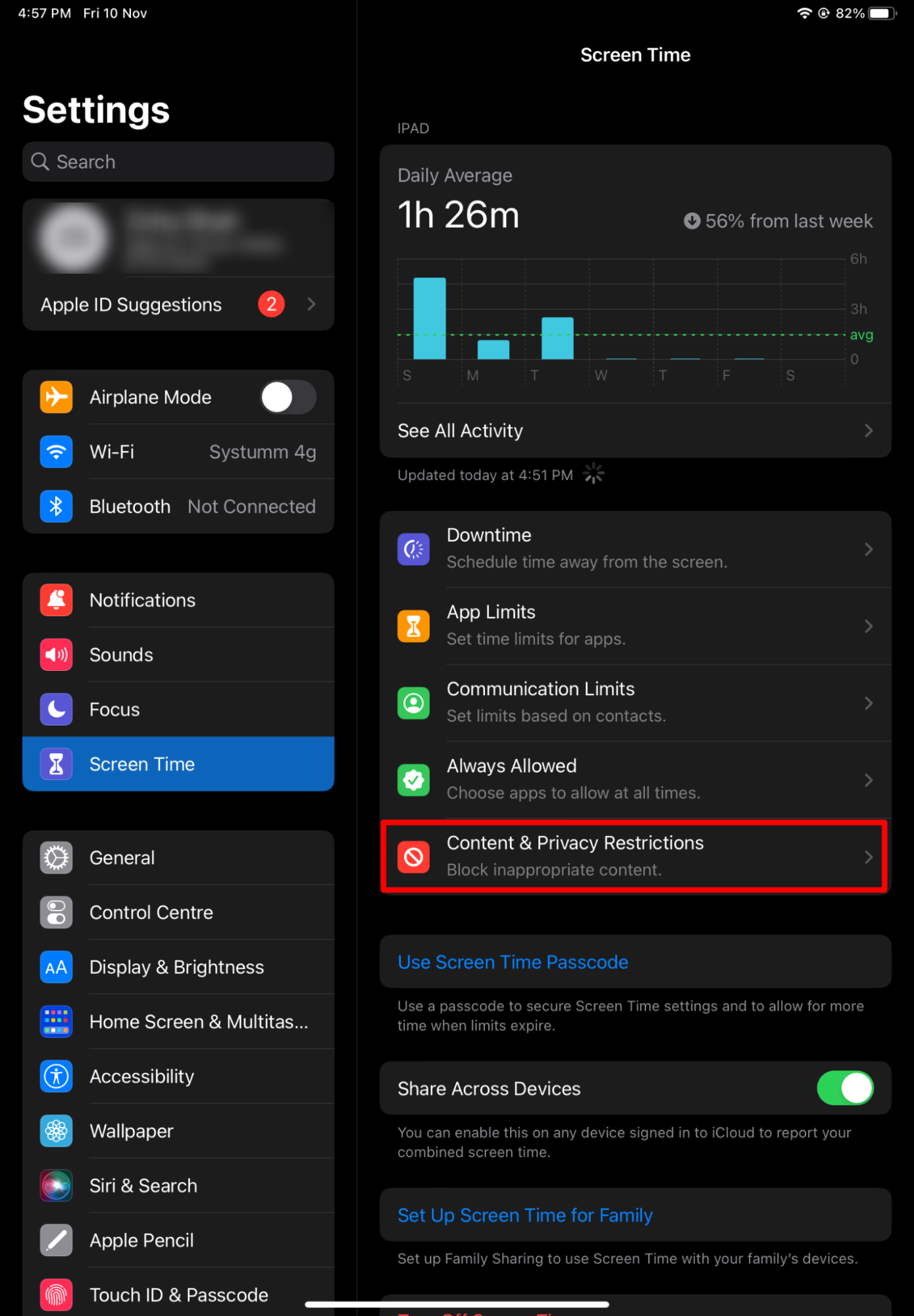 How to set parental controls on iPad 15