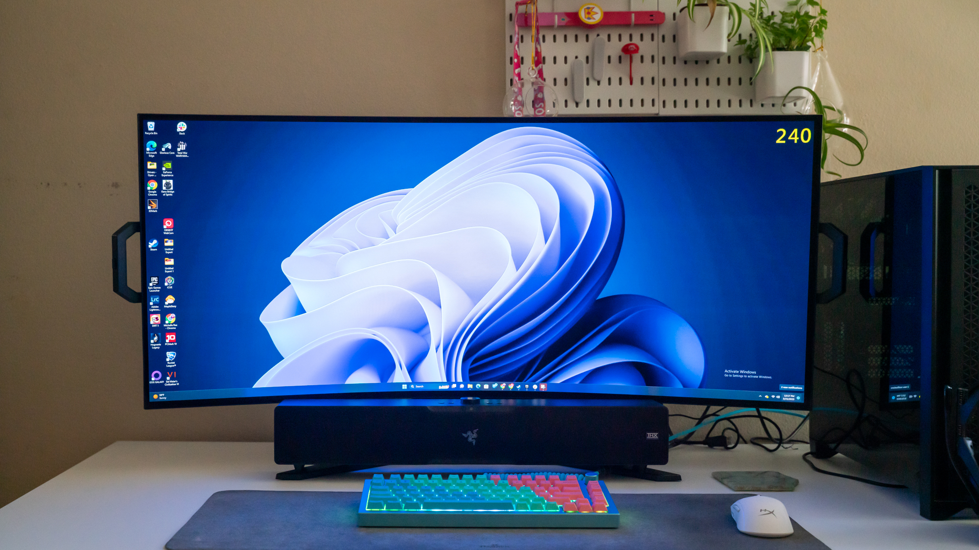 Corsair Xeneon Flex 45WQHD240 OLED on a gaming setup