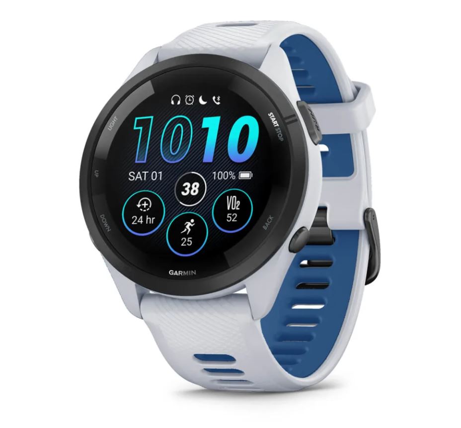 Garmin Forerunner 265 valkoisella taustalla