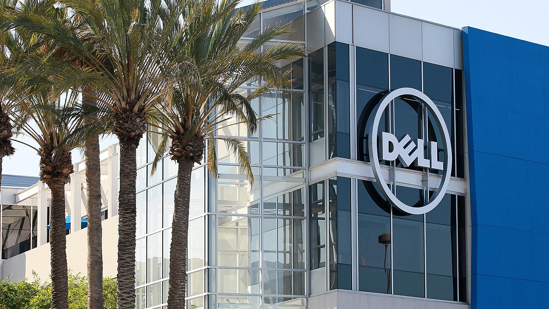 Dell logo displayed on the exterior of the new Dell research and development facility on October 19, 2011 in Santa Clara, California. 