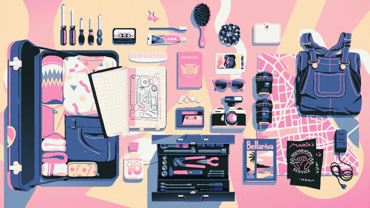 Packing a suitcase in Assemble with Care on Apple Arcade