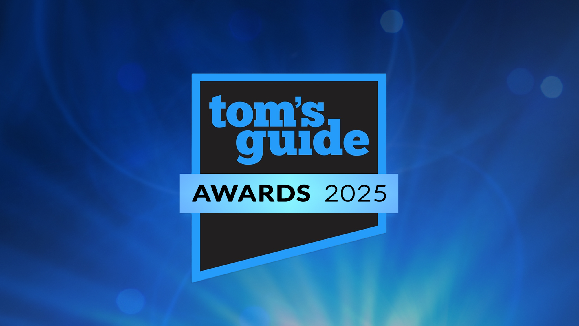 The Tom&#039;s Guide Awards 2025 badge on a multicolored background