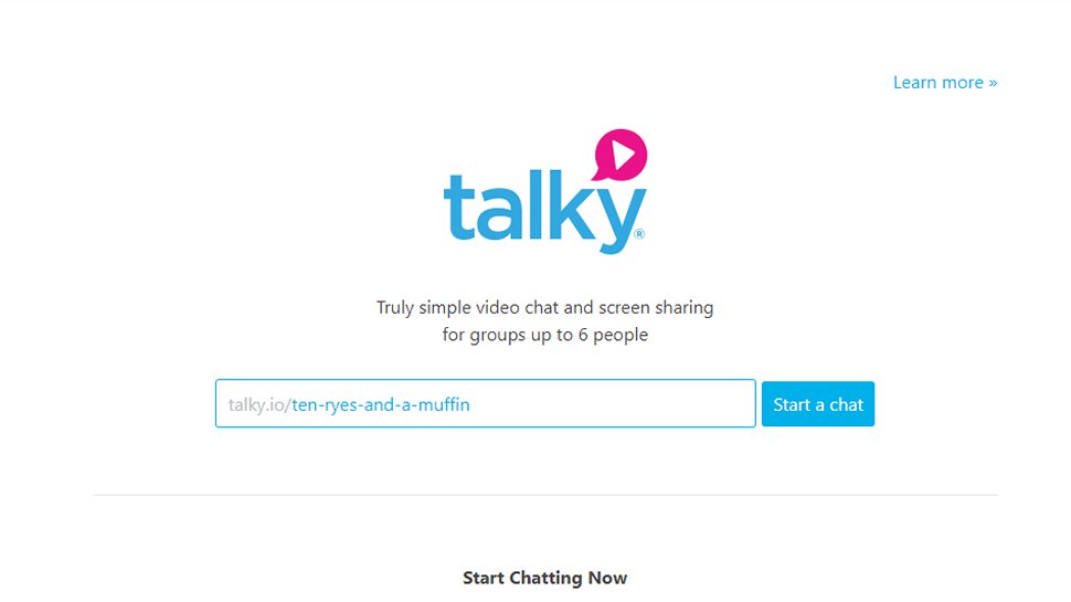 Talky website screenshot (March 2025)