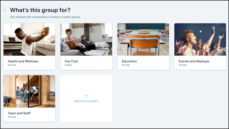 screenshot of Wix options to add forums to your website