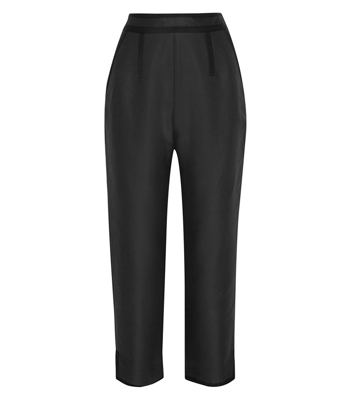 Isa Arfen + Cotton and Silk-Blend Faille Straight-Leg Pants
