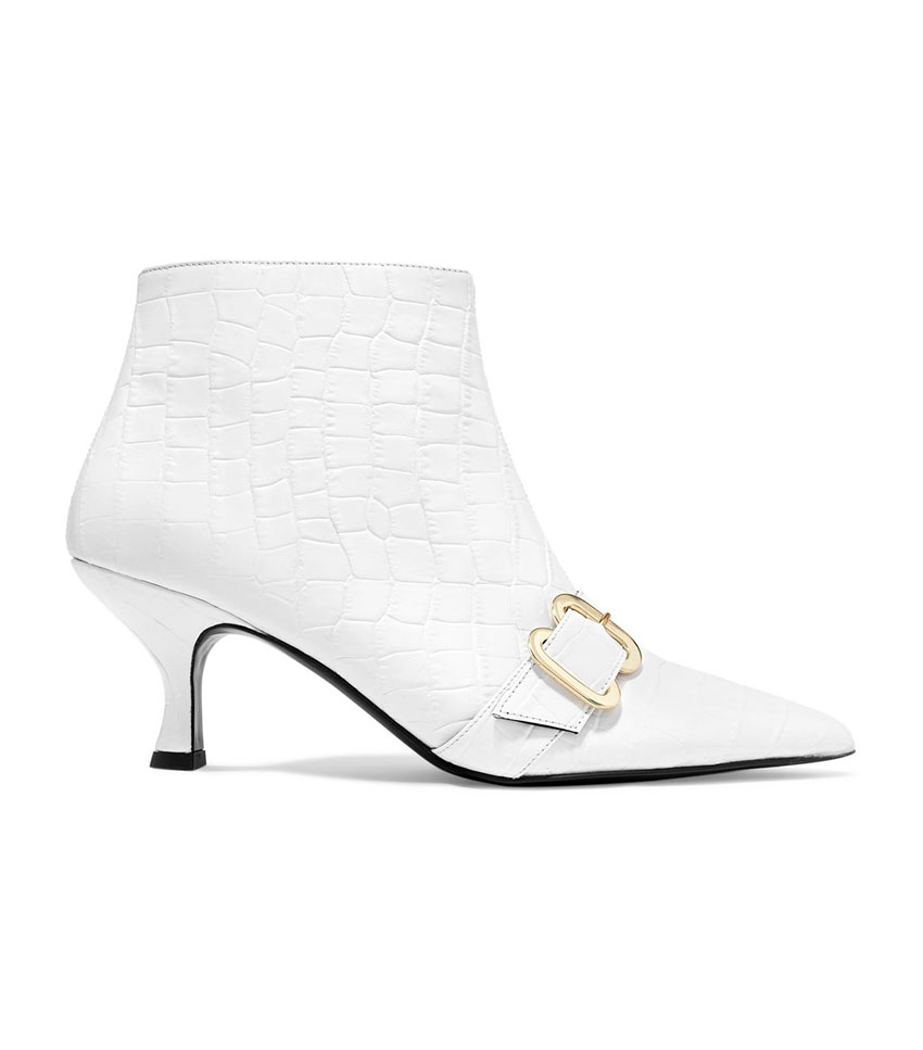 Erdem + Sienna Croc-Effect Ankle Boots