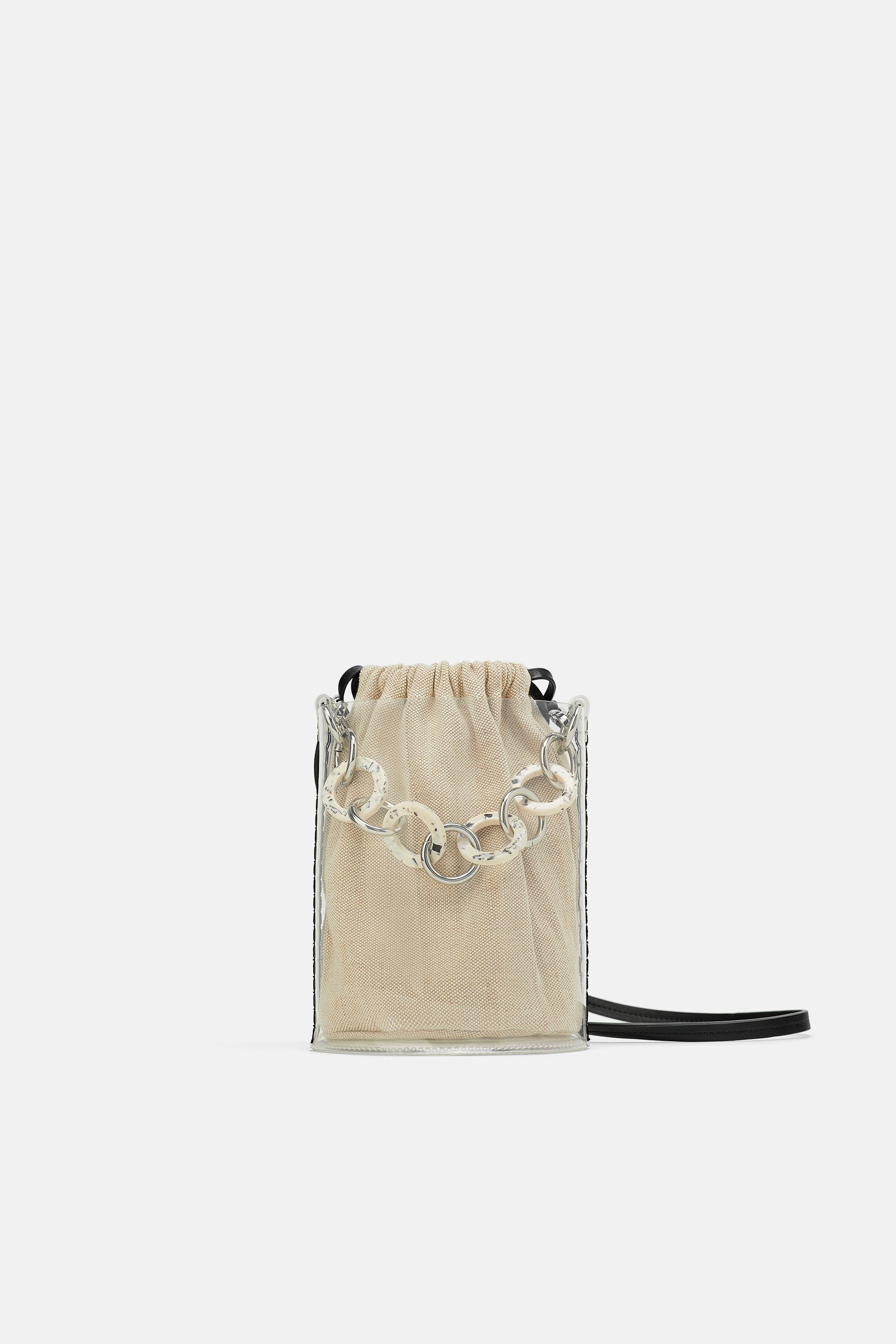 Zara + Tortoiseshell Handled Vinyl Crossbody Bag