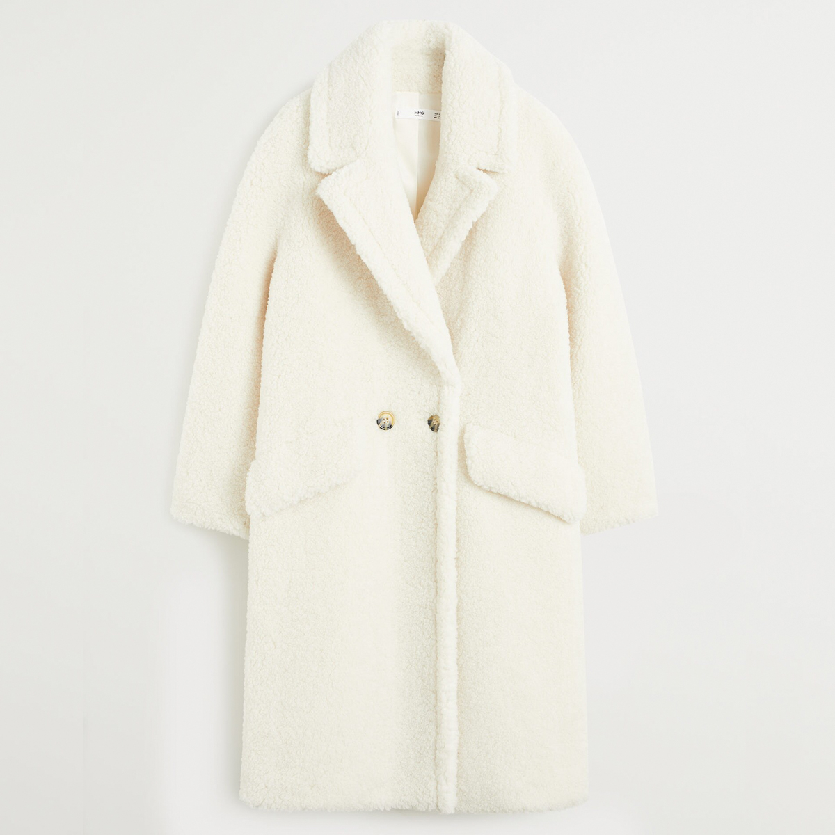 Mango + Faux Shearling Coat