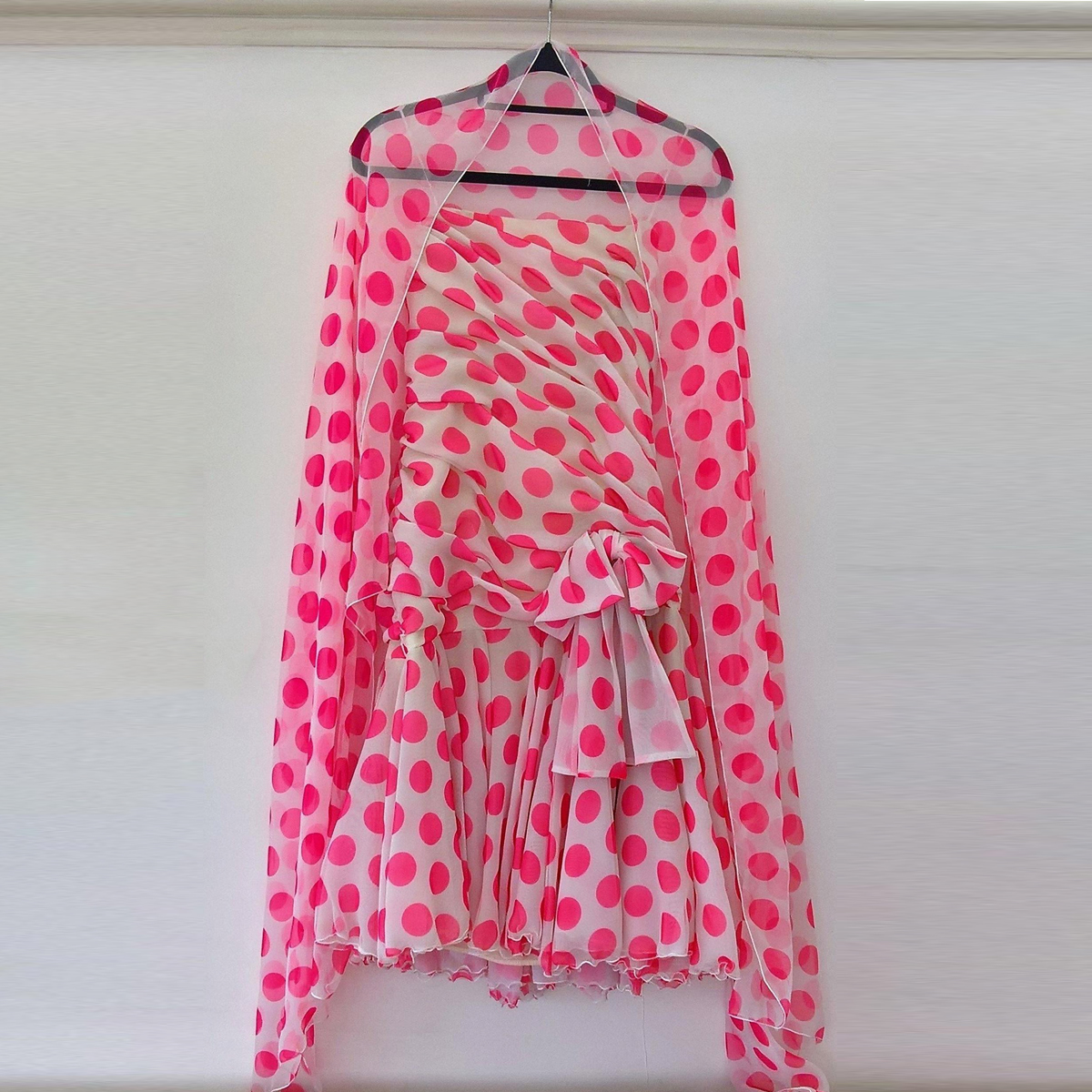 Frank Usher + Polka Tulle Dress and Matching Wrap