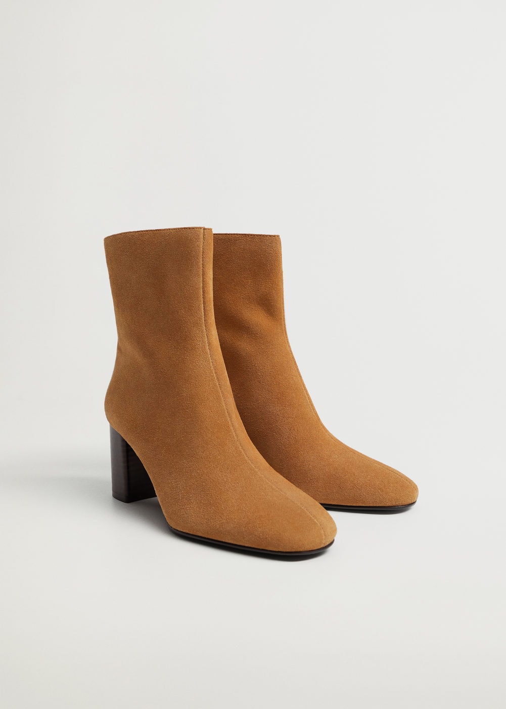Mango + Suede Leather Ankle Boots