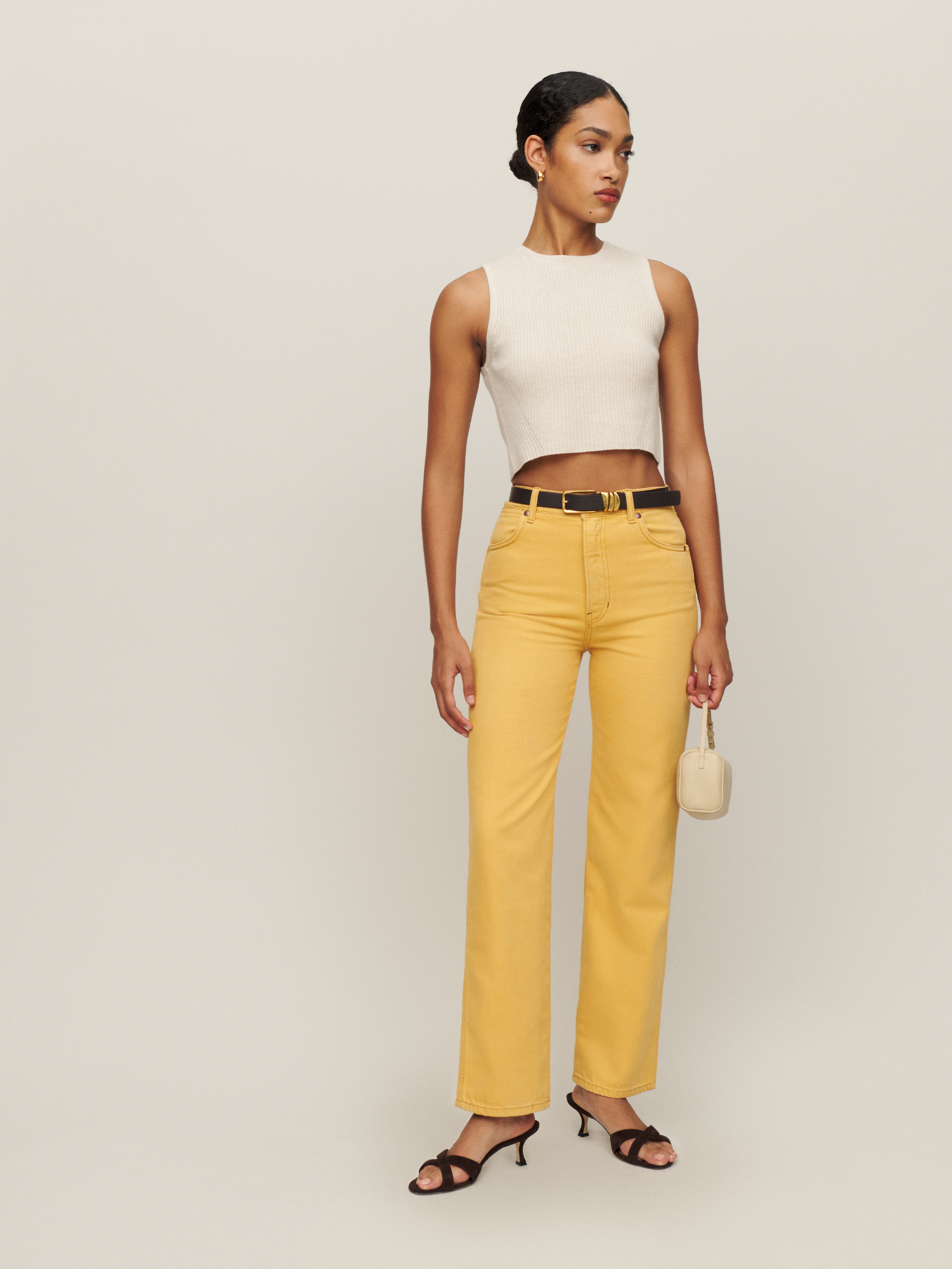 Reformation + Cowboy High Rise Straight Jeans