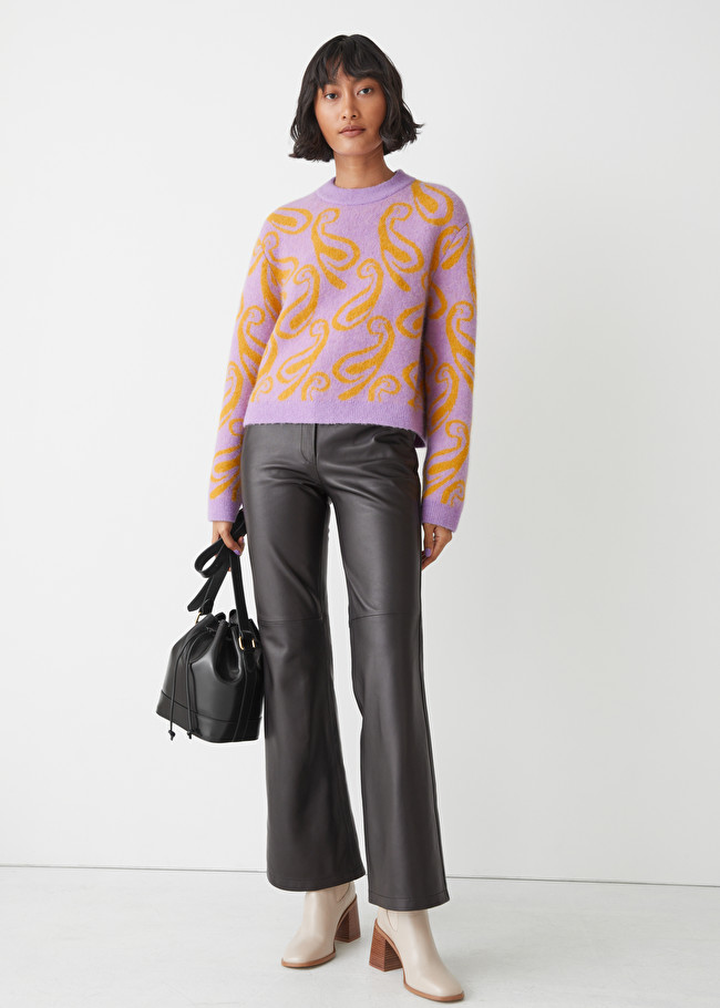 & Other Stories + Flared Leather Trousers