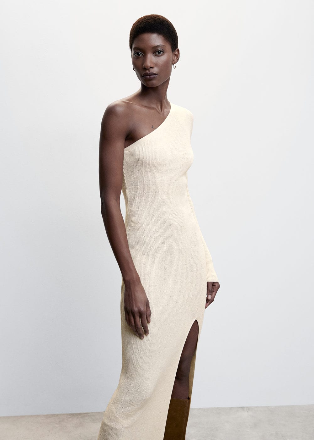 Mango + Asymmetrical Knit Dress
