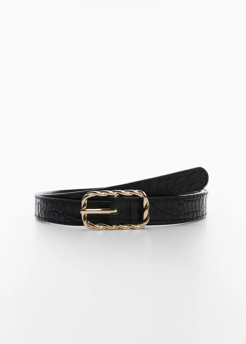 Mango + Embossed Buckle Belt
