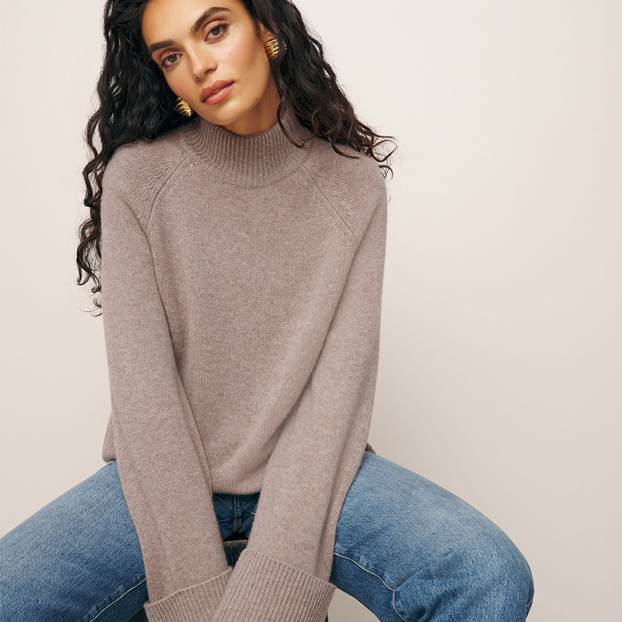 Reformation + Garrett Cashmere Oversized Turtleneck