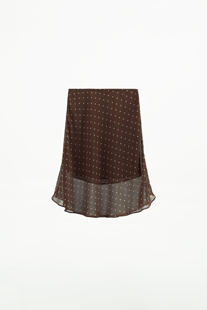 Zara + Polka Dot Mini Skirt