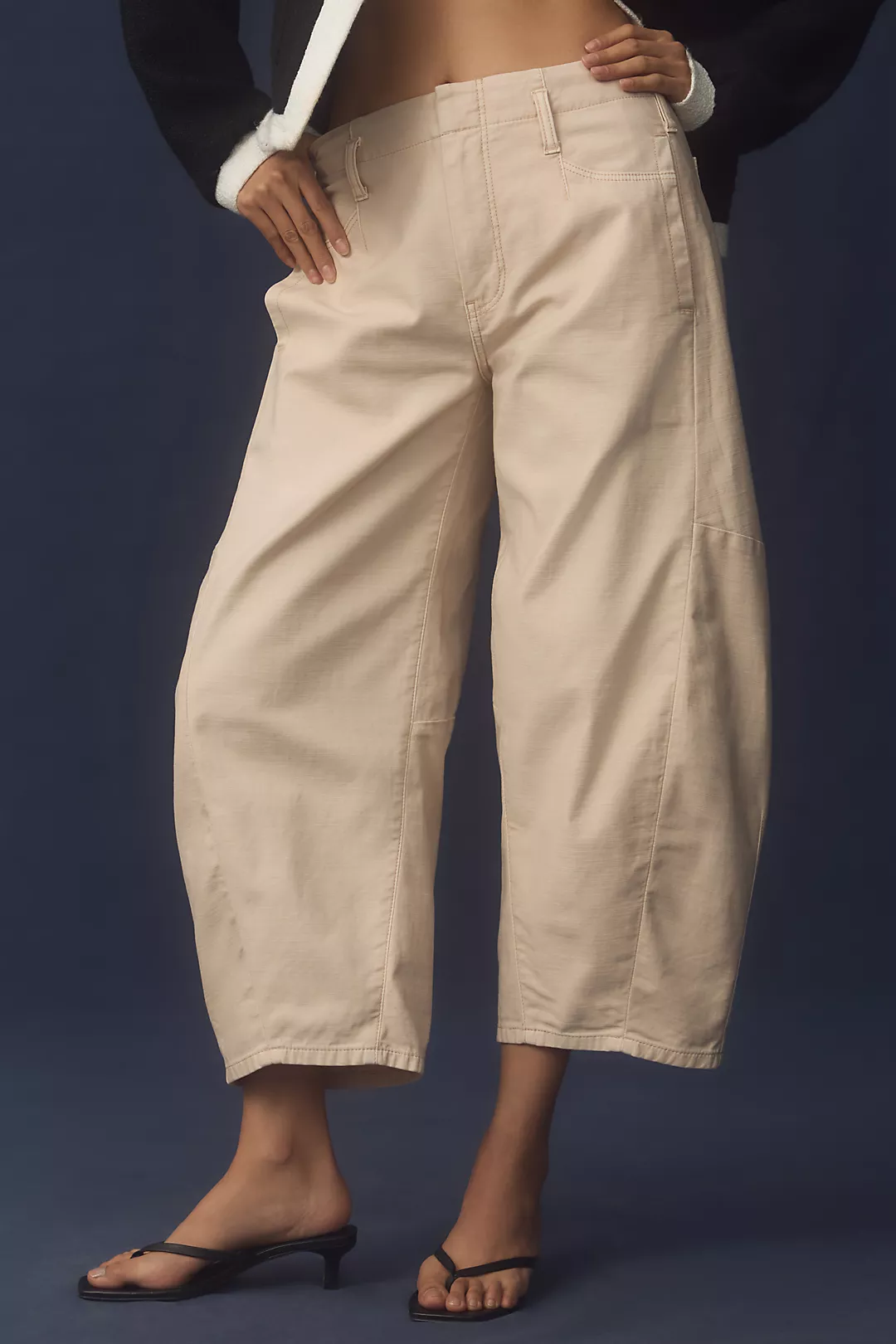 Pilcro + Cropped Bow-Leg Pants