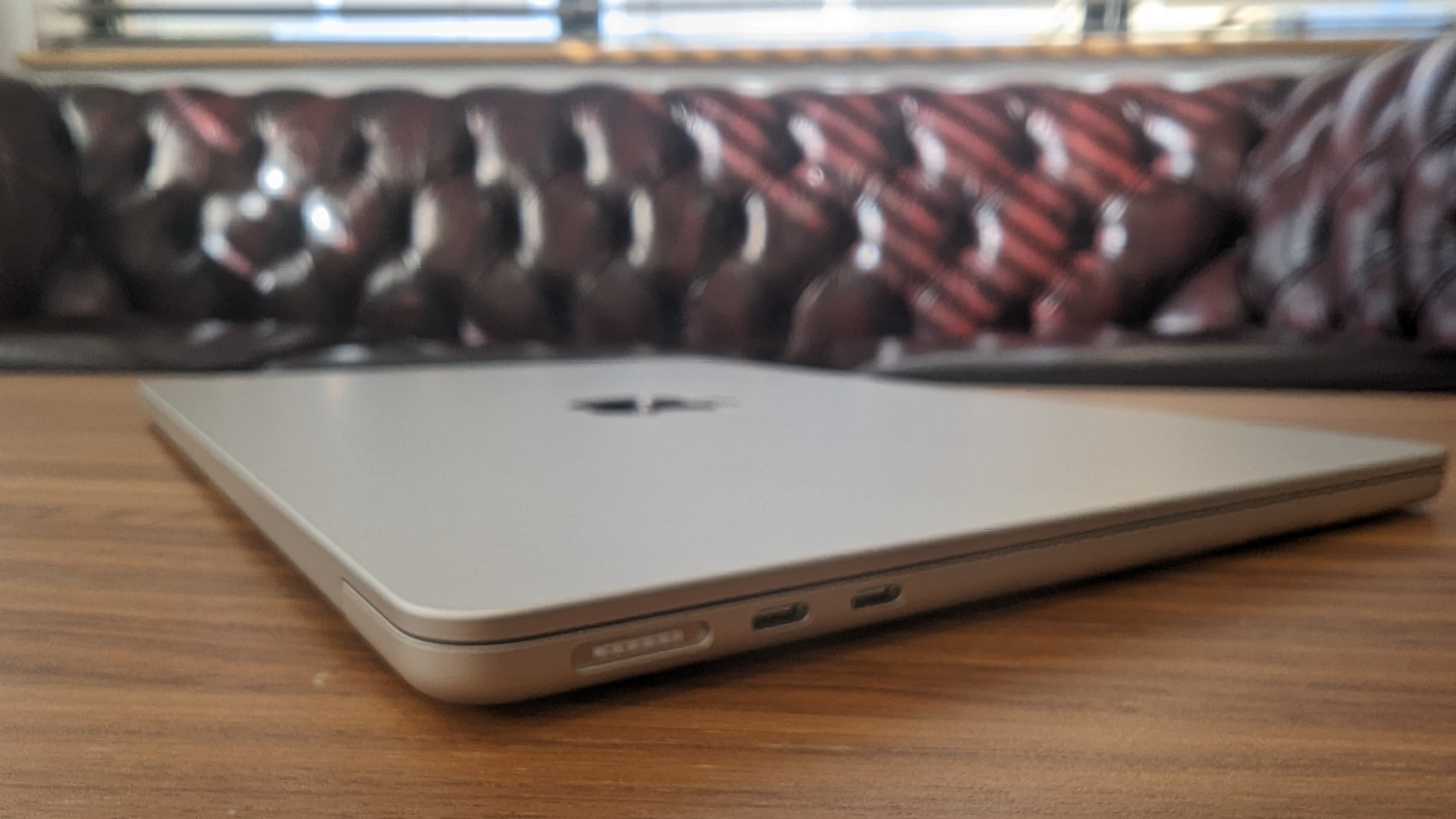 New MacBook Air 13-inch with M3 being used in a cafe