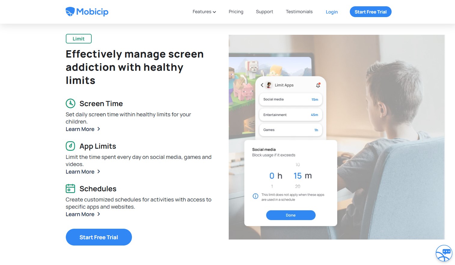 Mobicip parental controls website